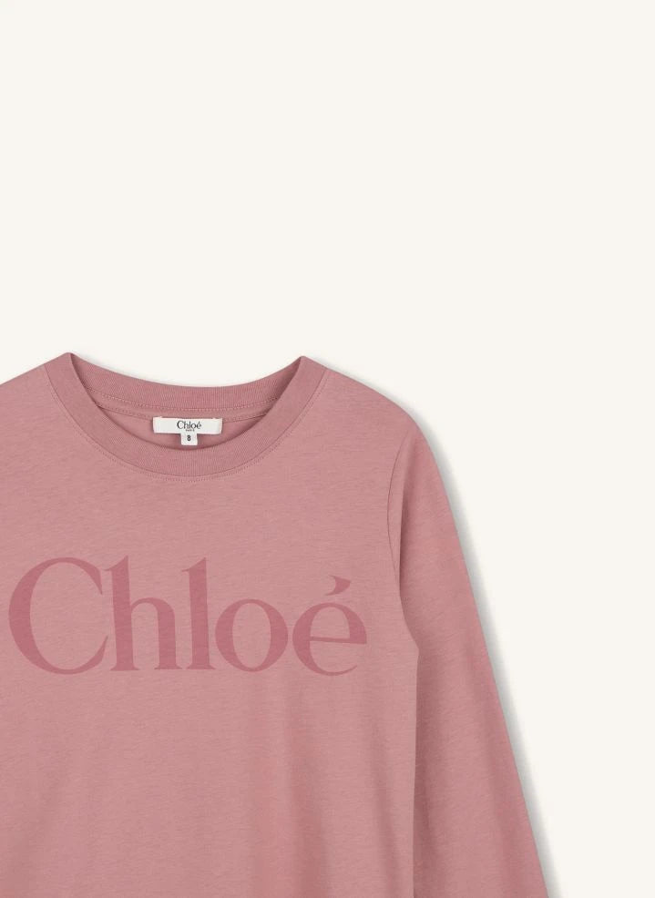 Chloé - Chloé organik pamuk Tişört | Toz Pembe
