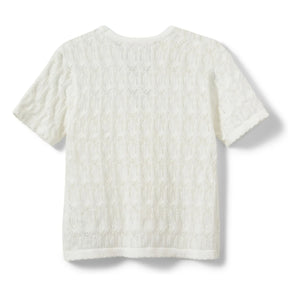 Sofie Schnoor - Floriana Short Sleeve Tie Cardigan | Off-White