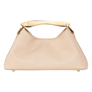 Elleme - Mini Boomerang Çanta Caviar Deri | Nude