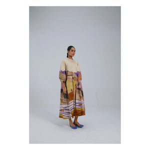 CORD - Deuce Satin Cotton Dress | Beige