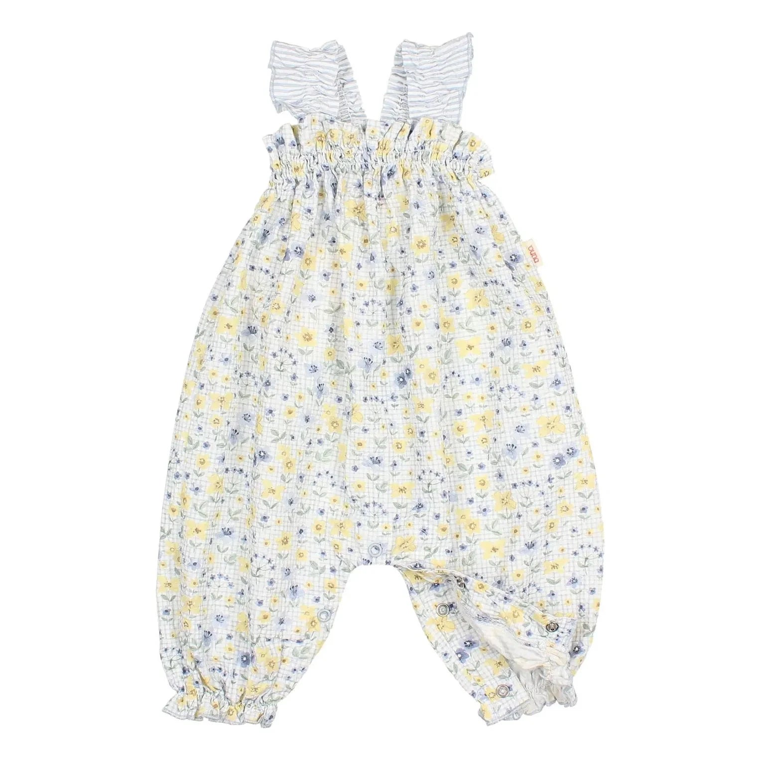 Búho - Seersucker Baby Snowsuit | Light Blue