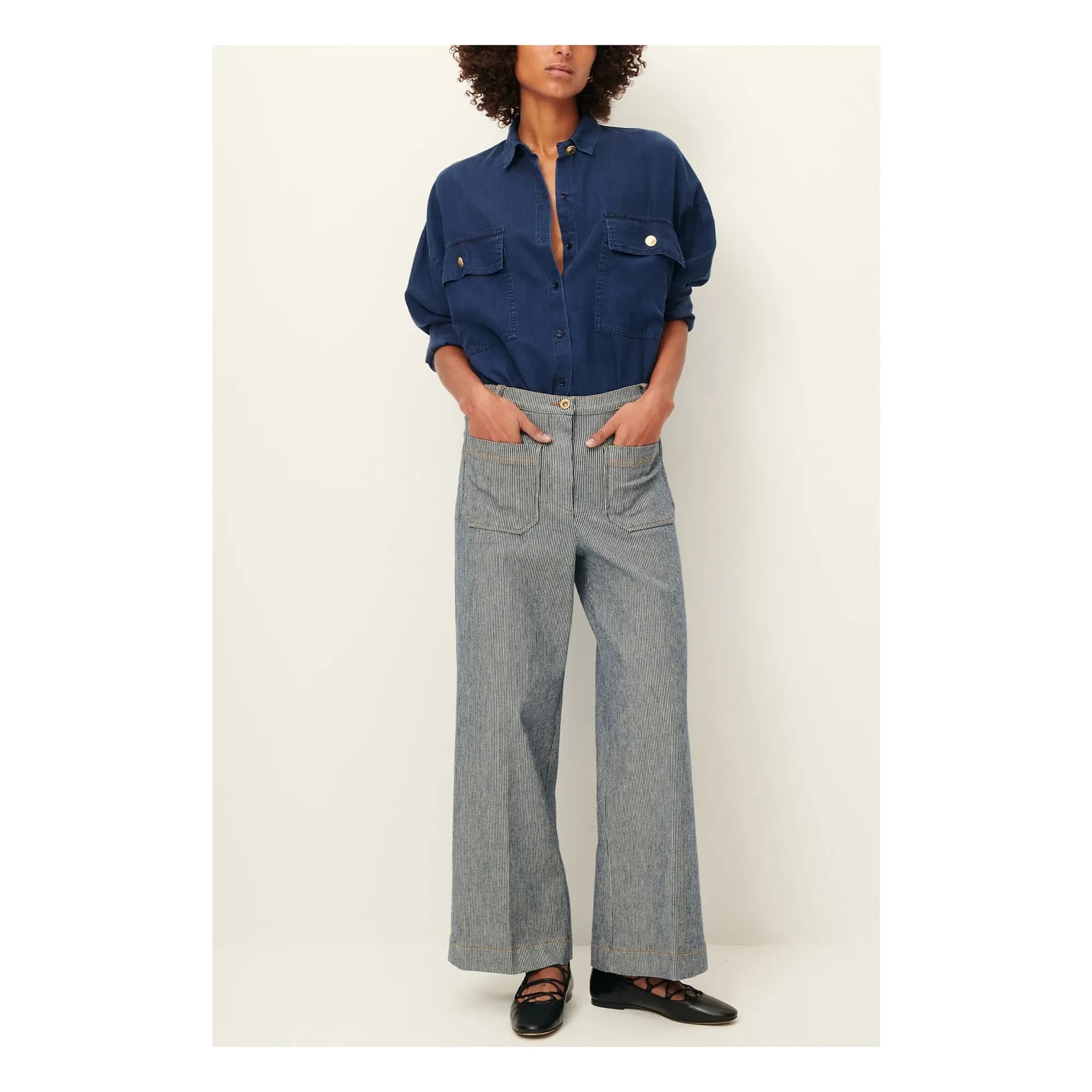 Sessùn - Aldricks Cotton Pants | Grey Blue