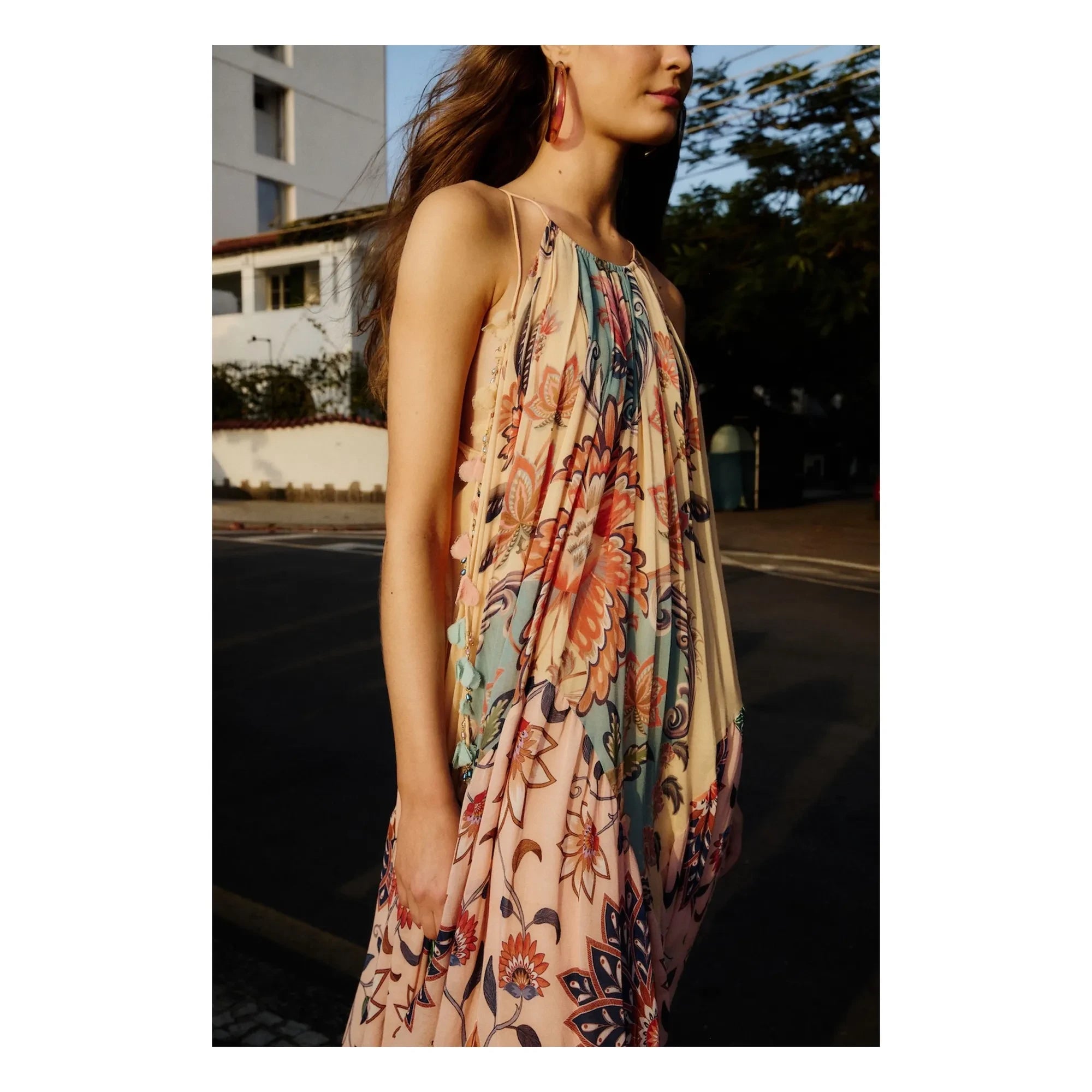 Farm Rio - Delhi Boho elbise | Pembe