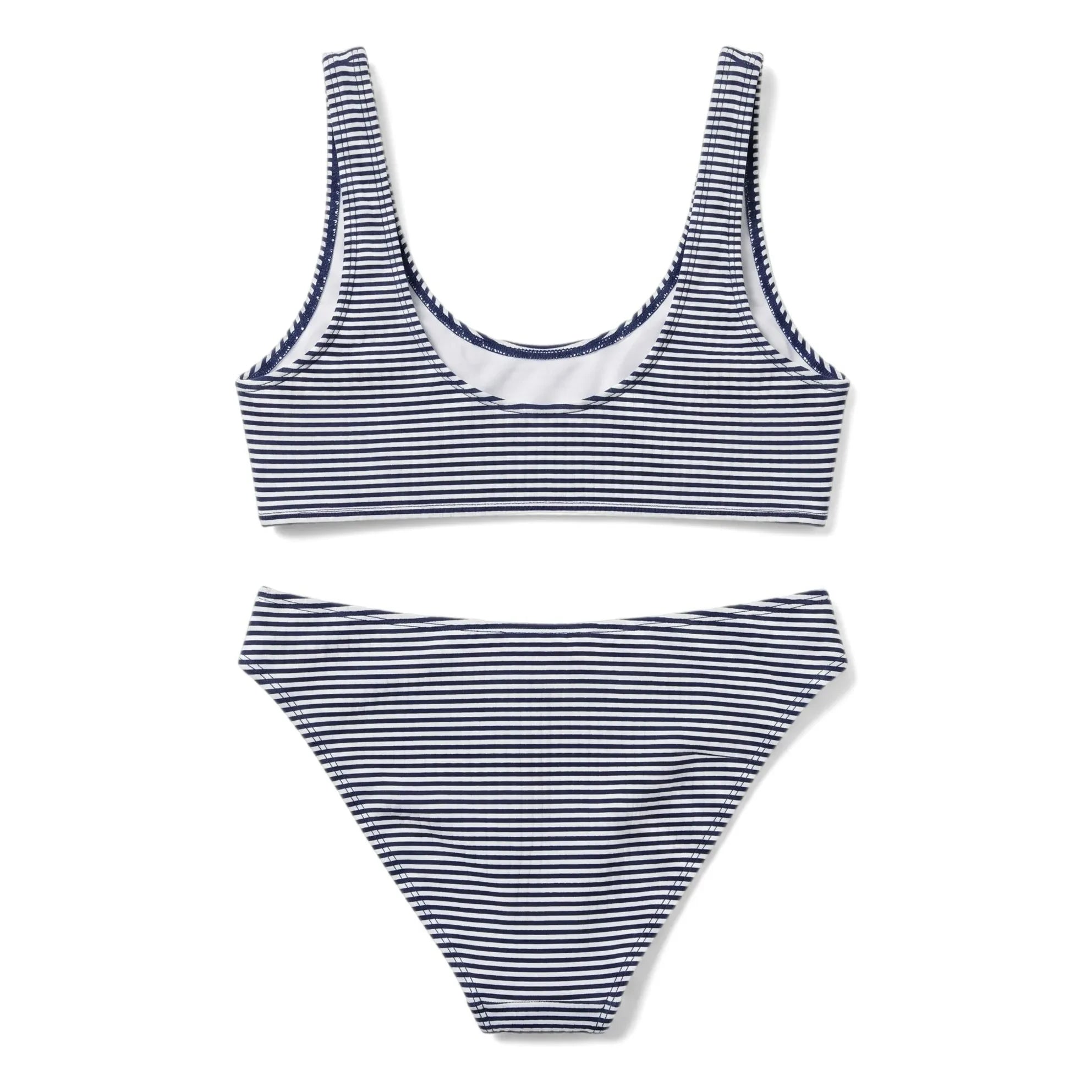 Smallable Kid - Loan Striped Swimsuit | Navy Blue
