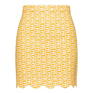 Elise Chalmin - Brown Cotton Skirt | Yellow