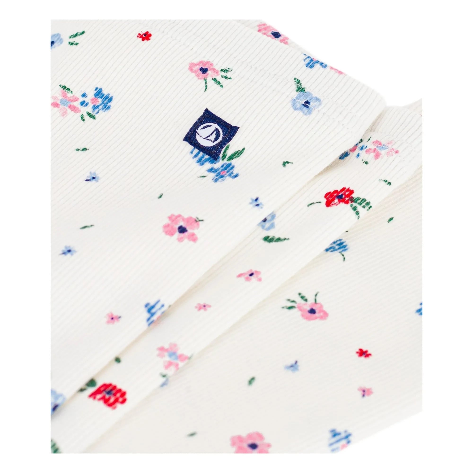 Petit Bateau - Floral Tights | White