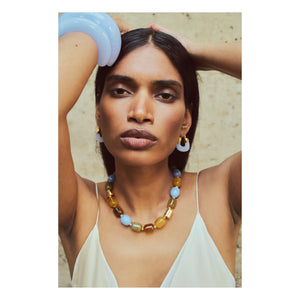 Lizzie Fortunato - Mini Earrings Organic | Light Blue