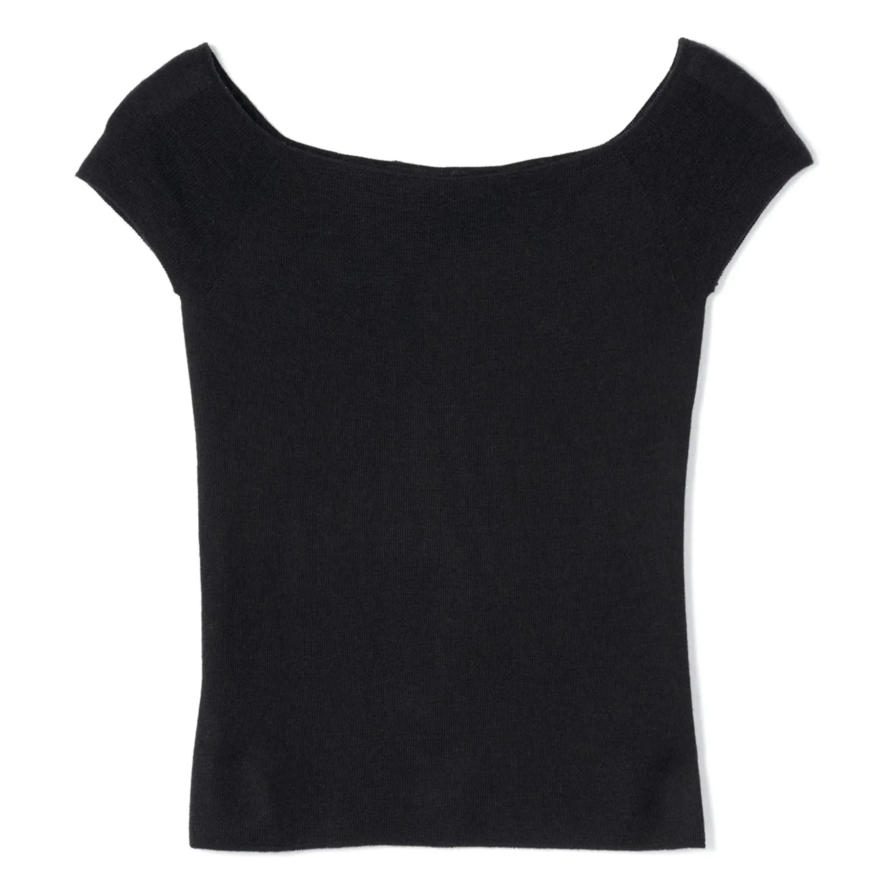 Bompard - Cashmere and Silk Bardot Neck Sweater | Black