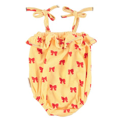 Piupiuchick - Organik terry bağlamalı tulum | Sarı