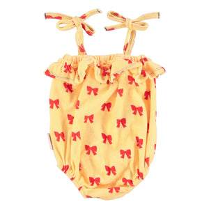 Piupiuchick - Organik terry bağlamalı tulum | Sarı