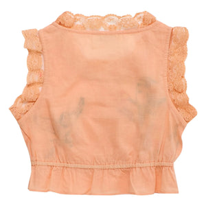 Maison Mangostan - Bird Embroidered Top | Orange