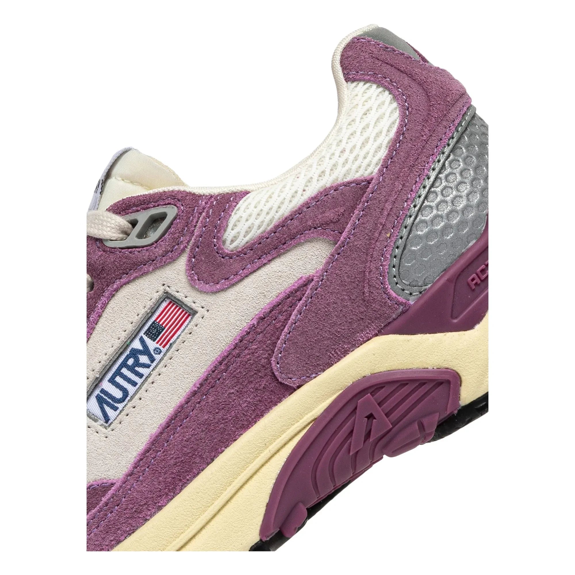 Autry - Basket Hyperway Low Bicolore Süet | Mor
