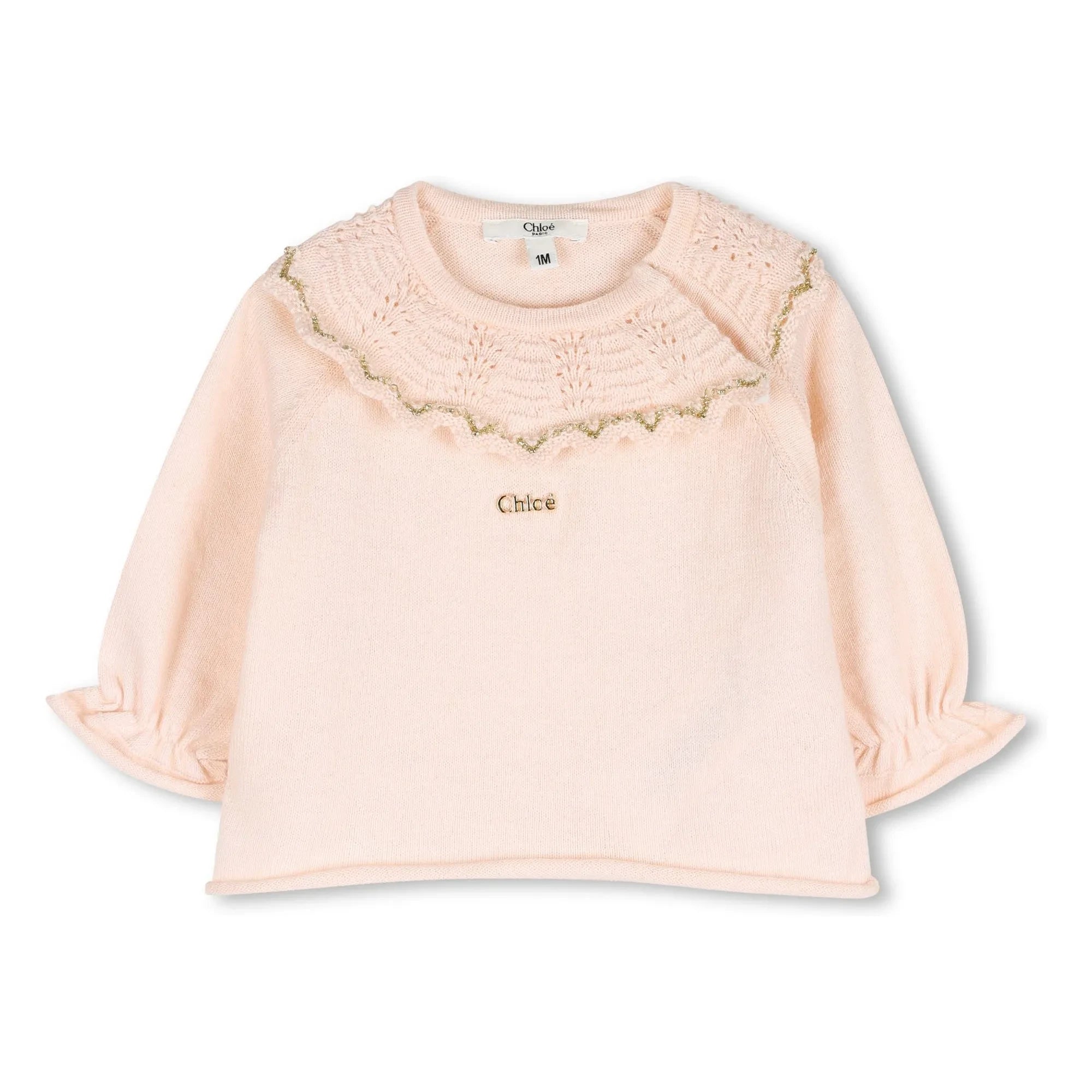 Chloé - Organik pamuk kazak ve bloomer seti | Pembe
