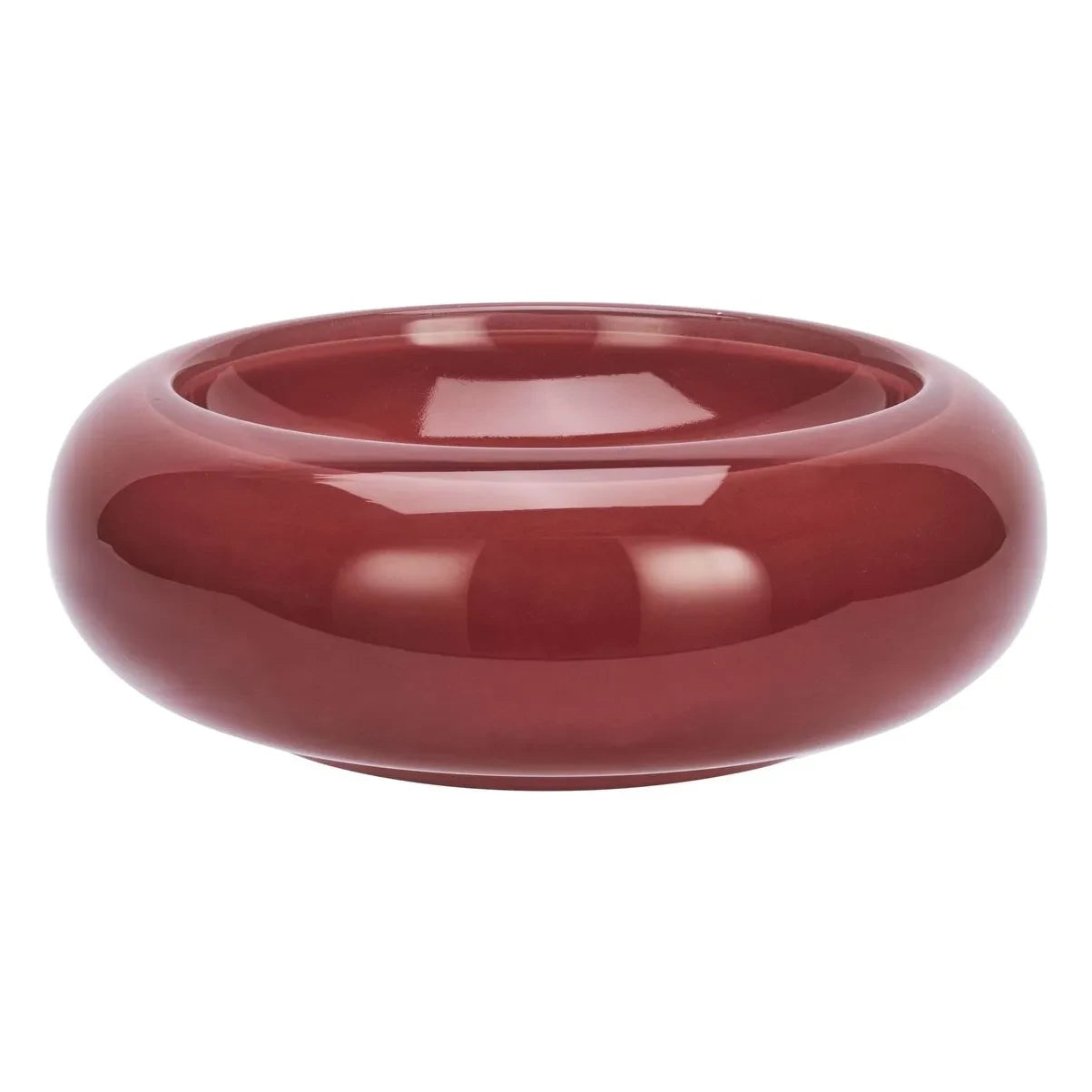 Madam Stoltz - Glass Bowl | Burgundy