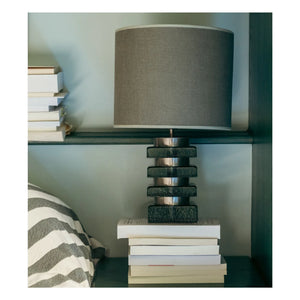 The Socialite Family - Marta Glass and Textured Fabric Table Lamp | Emerald Green