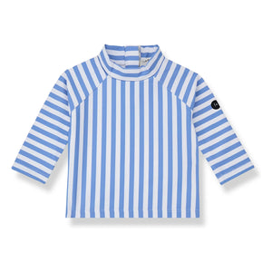 1+ in the family - Telmo Striped UV Protection T-Shirt | Light blue