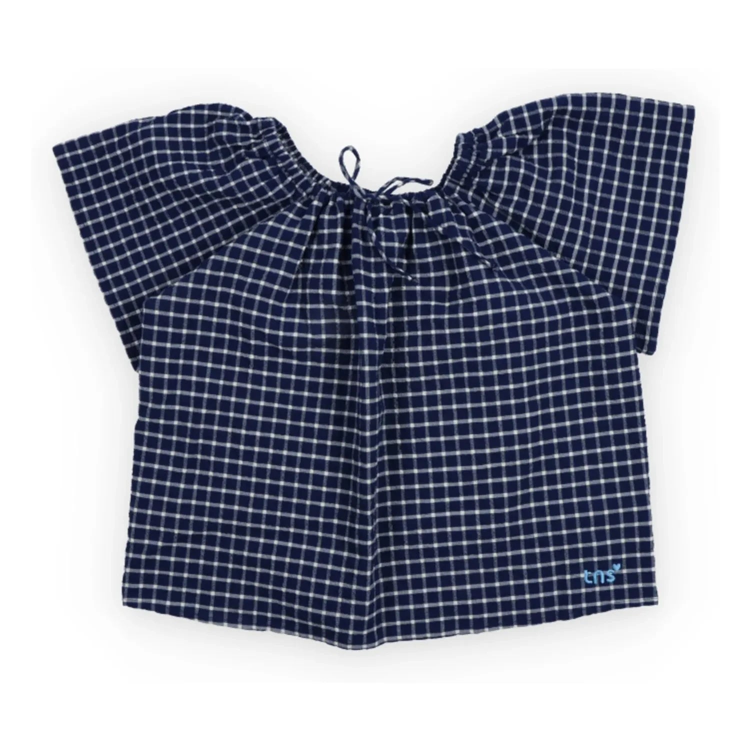 the new society - Blouse Jasmine Checkered | Dark Blue
