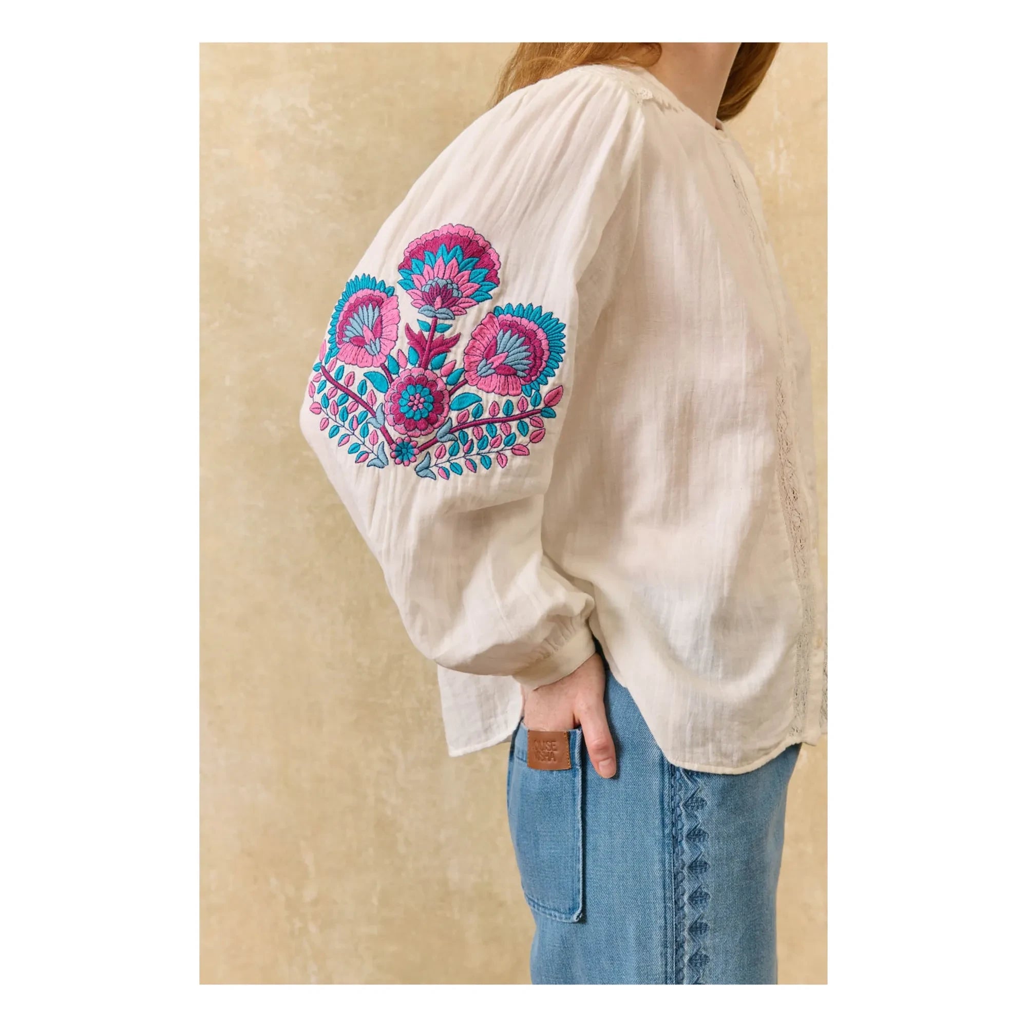 Louise Misha - Jeanne organic cotton blouse | White