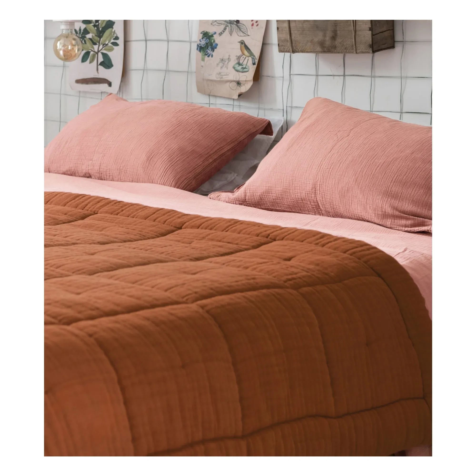 The Socialite Family - Cotton Muslin Quilted Duvet | Brown