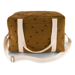 Rose in April - Raphael Heart Pattern Baby Bag | Chestnut Brown