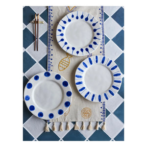 Bloomingville - Linora Plates - Set of 3 | Blue