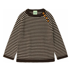 FUB - Striped Merino Wool Sweater | Brown