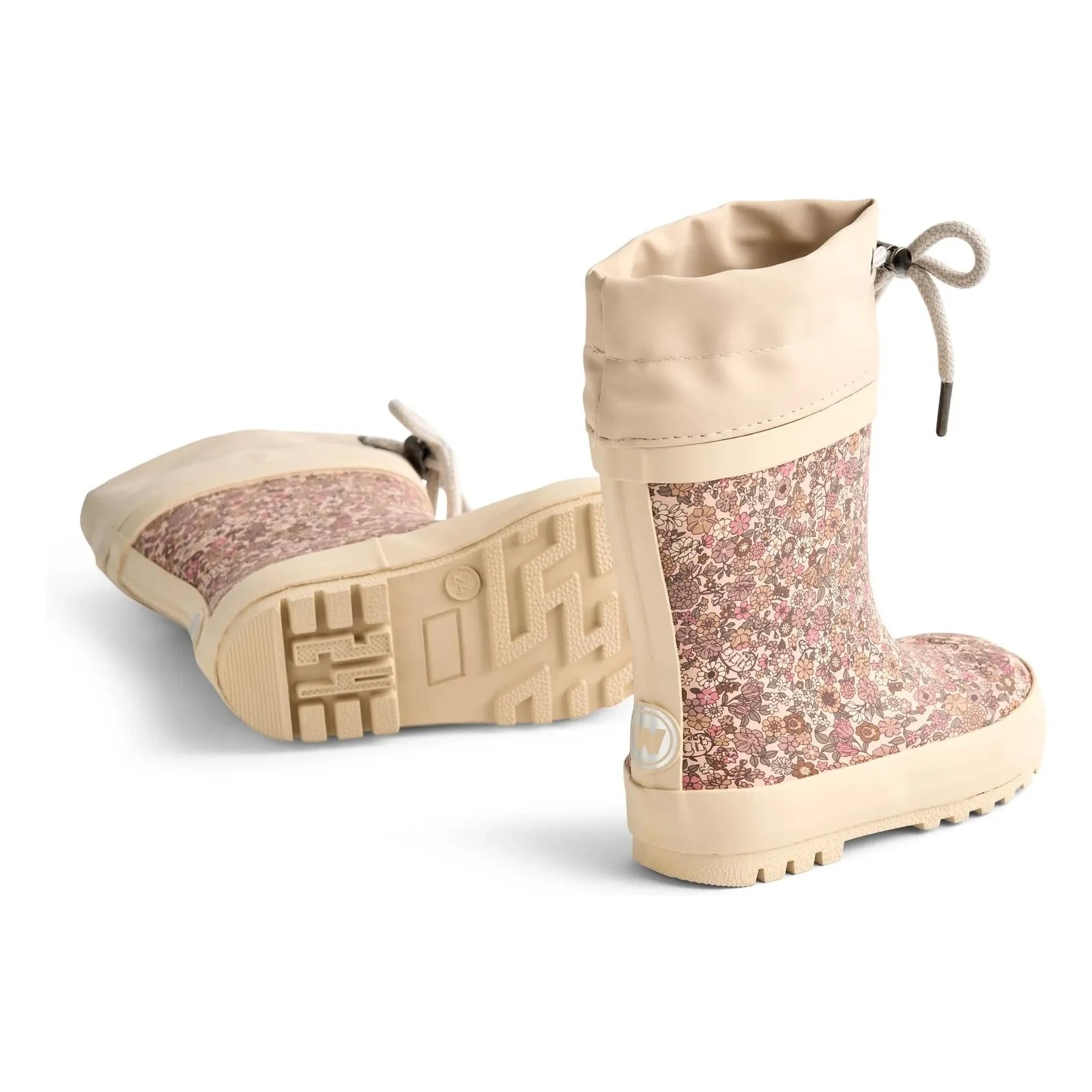 Wheat - Thermo-Printed Floral Rain Boots | Pink