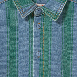 Tinycottons - Striped Denim Shirt | Blue
