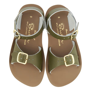 Salt-Water - Surfer Waterproof Leather Sandals | Haki