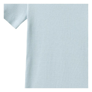Wheat - Timo Ribbed Organic Cotton Bodysuit | Light Blue