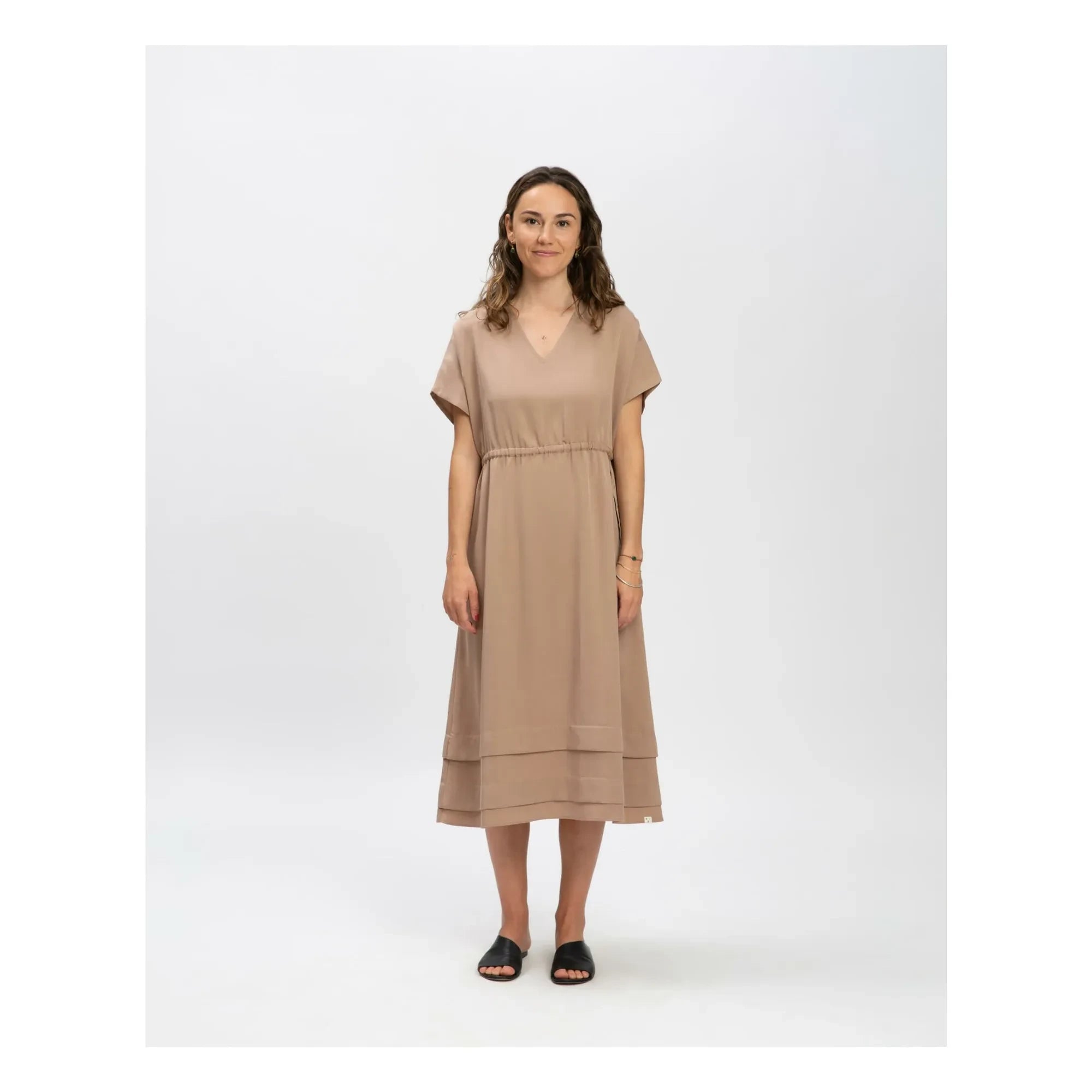 Matona - Tencel Dress | Light Brown