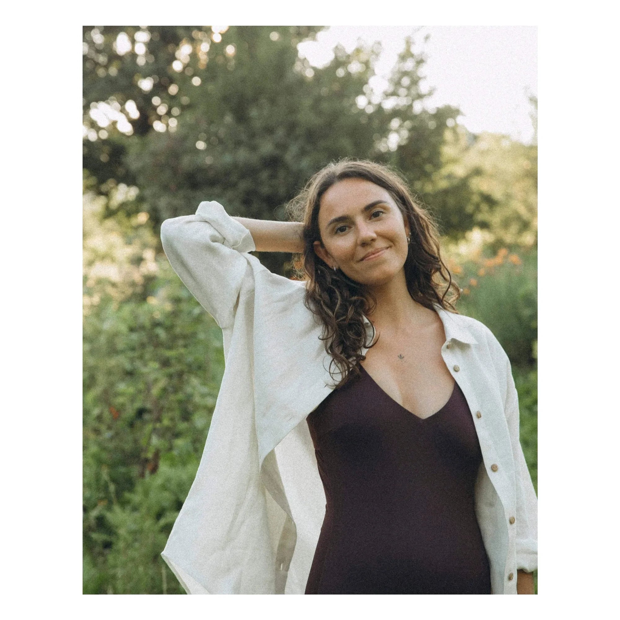 Matona - 1-Piece V-Neck Jersey Made from Recycled Fibers | Eggplant