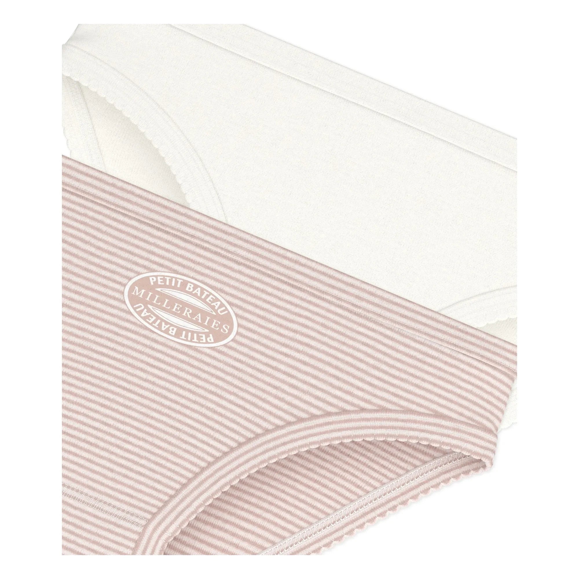 Petit Bateau - 2-Pack Striped Organic Cotton Underwear Set | Dust Pink