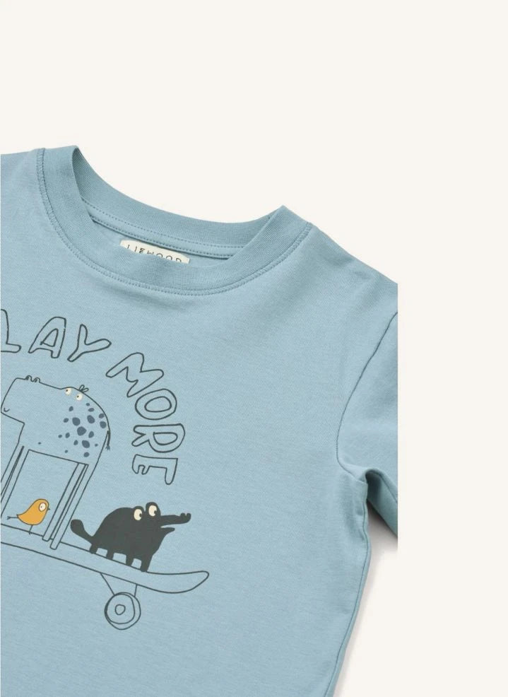 Liewood - Francis Play More T-Shirt Organic Cotton | Blue