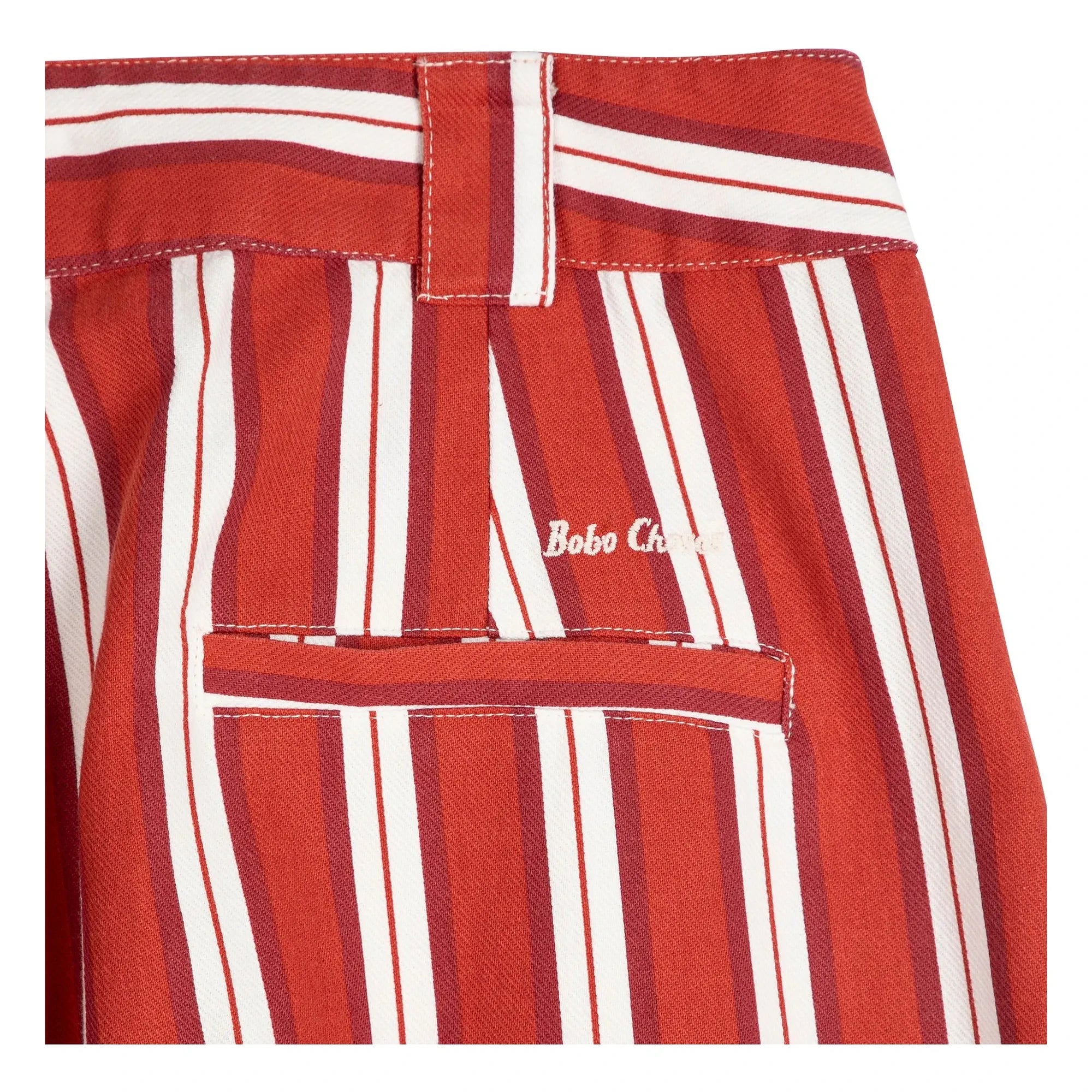 Bobo Choses - Cotton Striped Pants | Red