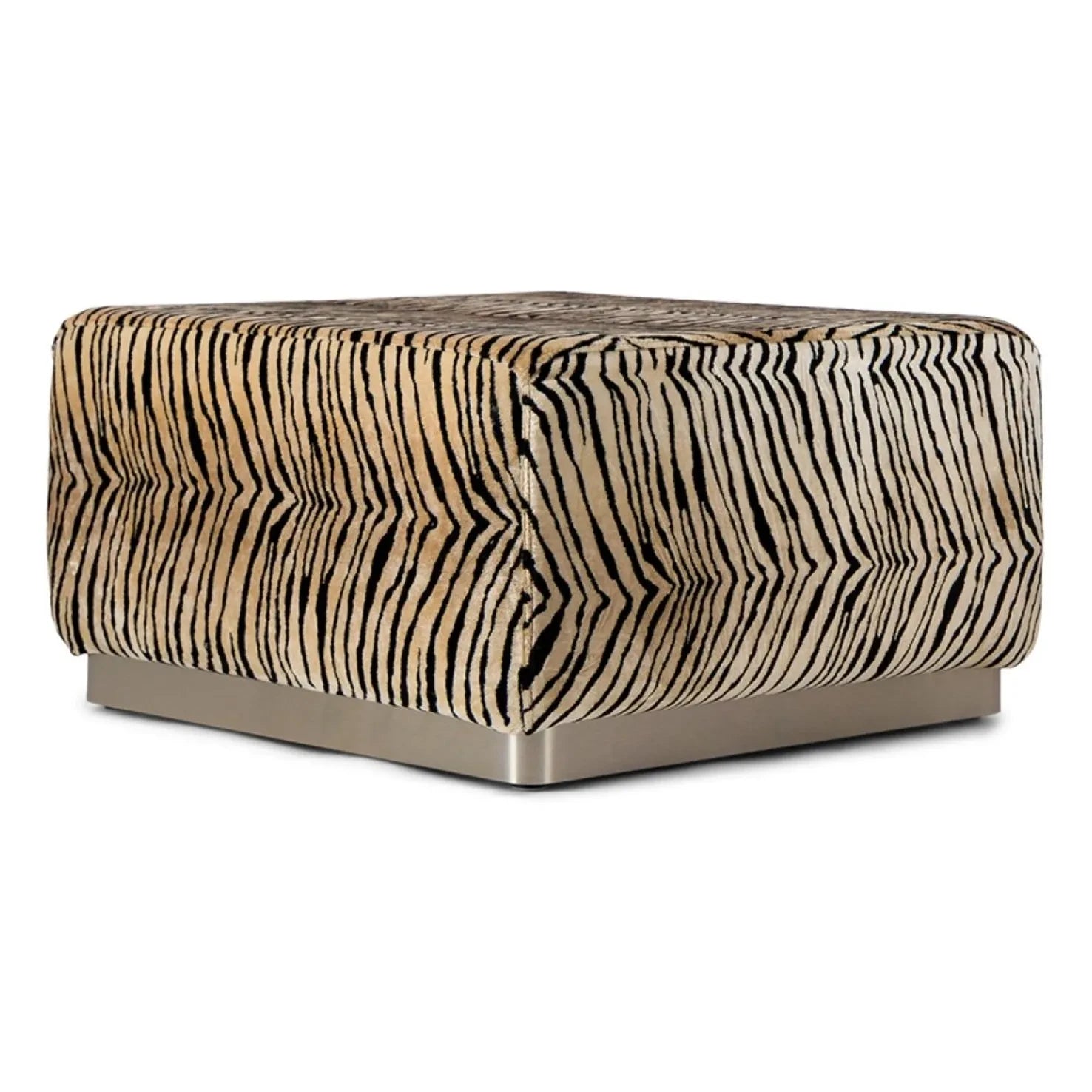 The Socialite Family - Rotondo Velvet Pouf | Tiger