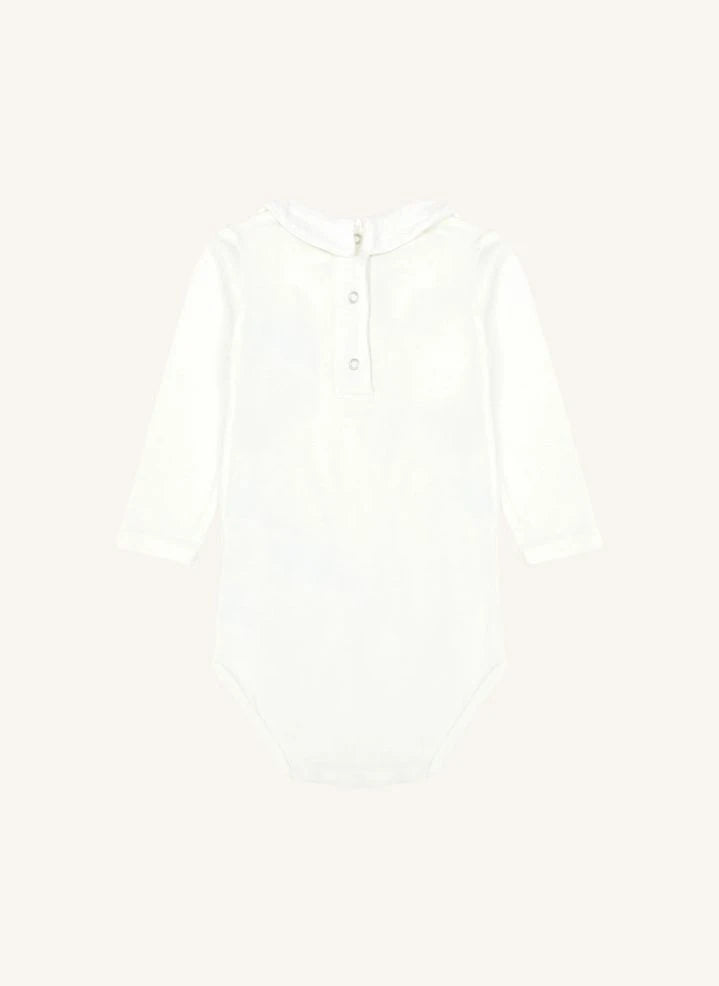 Bonton - Mail Organik Pamuklu Bebek Body | Ekru