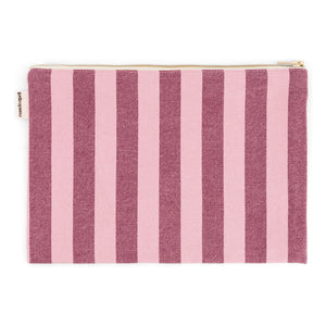 Rose in April - Lily Striped Clutch Bag | Pink
