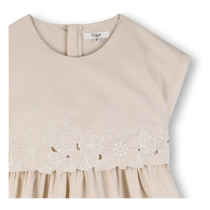 Chloé - Organic cotton embroidered dress | Powder Pink