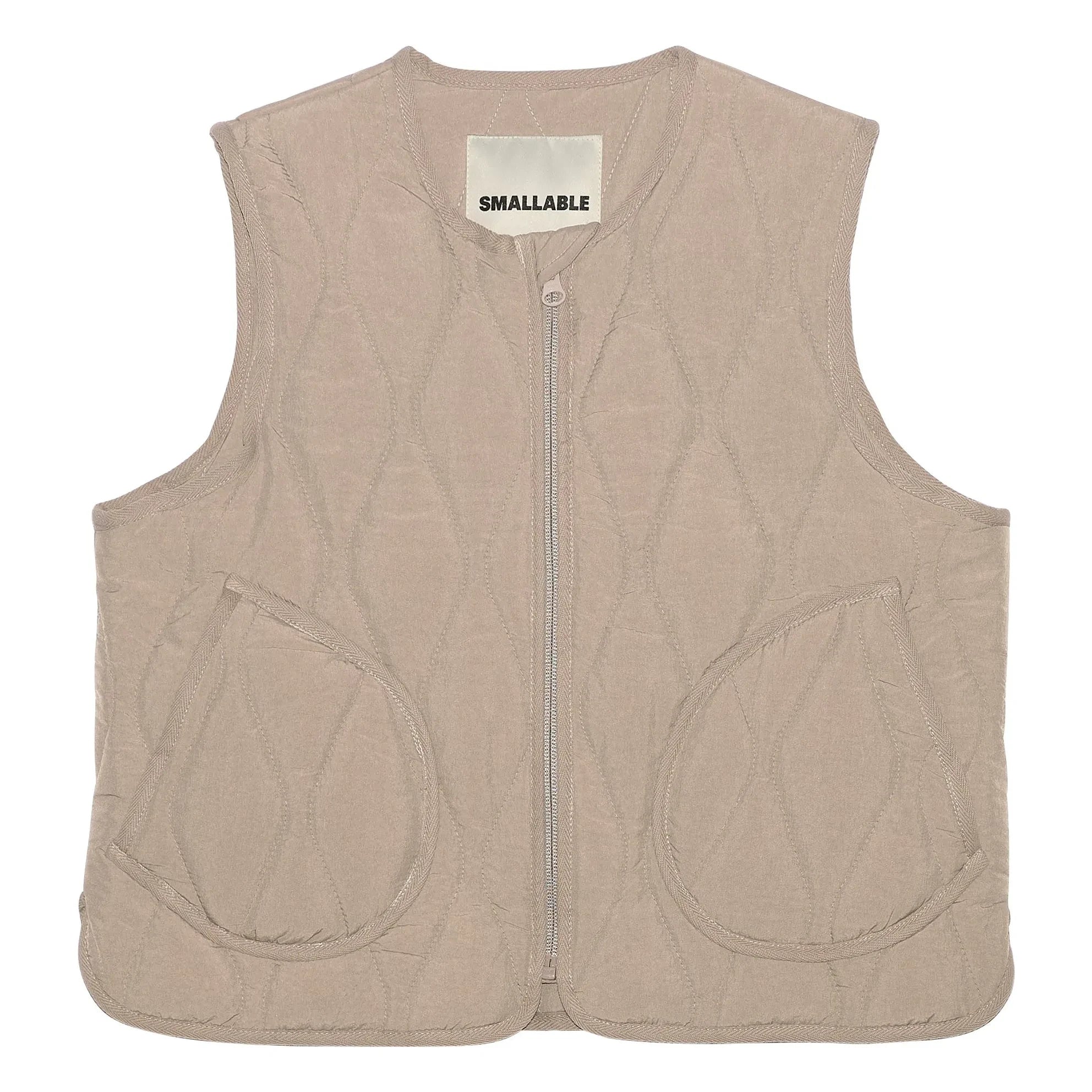 Smallable Kid - Sleeveless Quilted Cheer Jacket | Dark Gray