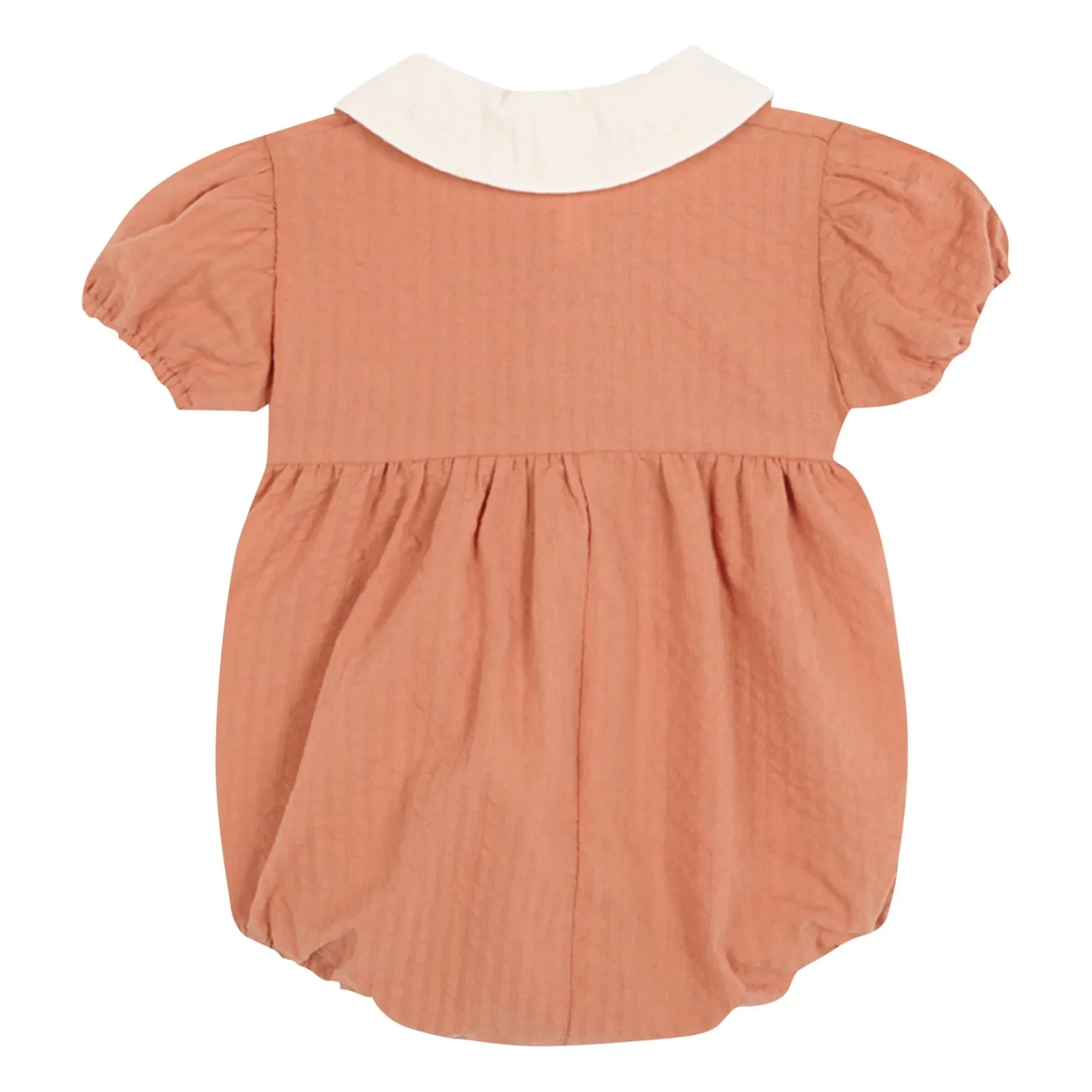 birinit - Claudine Collar Romper Organic Cotton | Russet