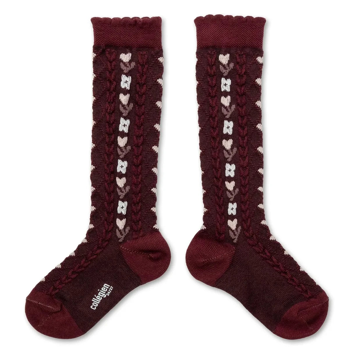 Collégien - Désirée Yüksek Çorap | Bordo