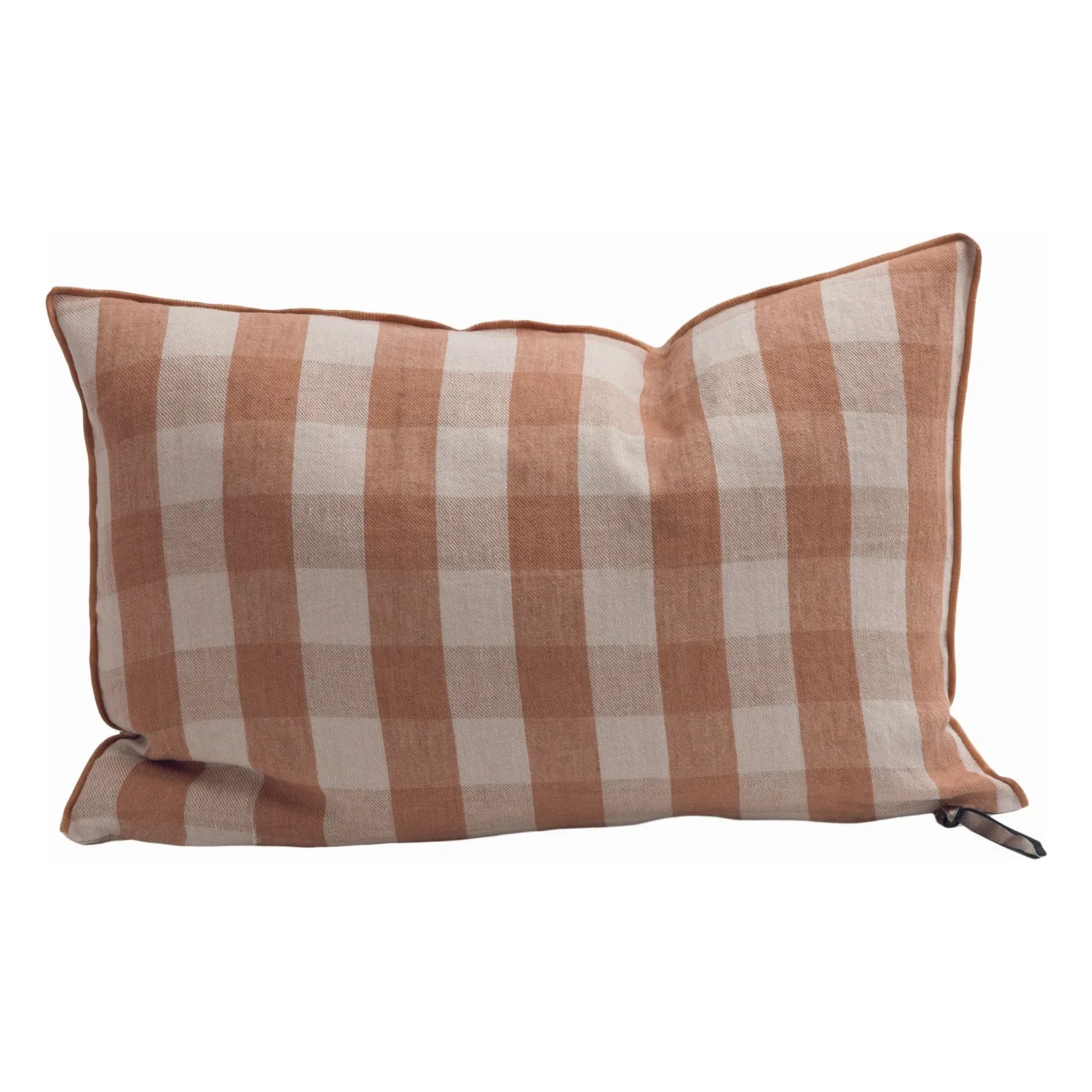 Maison de Vacances - Washed Linen Pillow Vichy Cottage | Terracotta