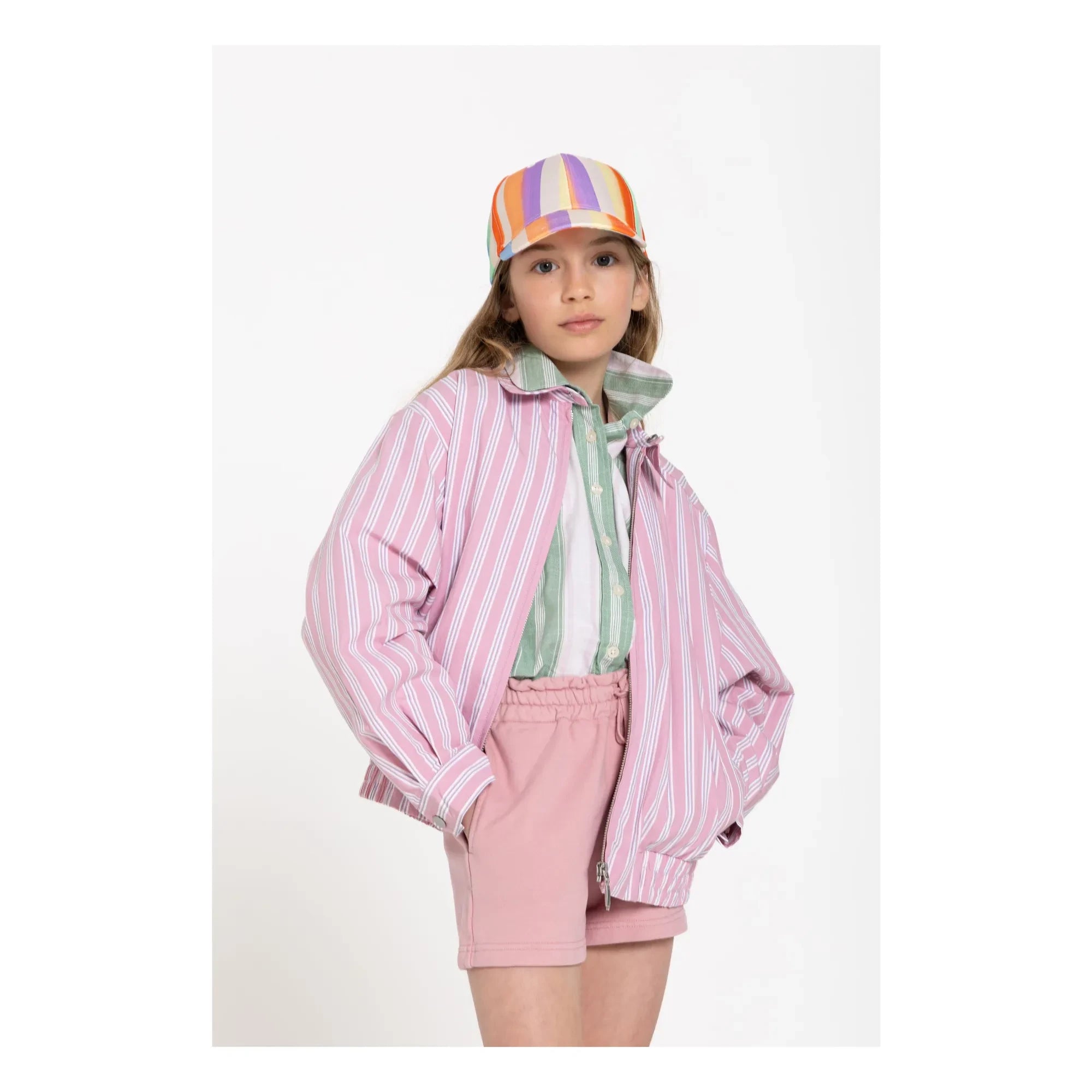 Smallable Kid - Noah Striped Jacket | Dust Pink