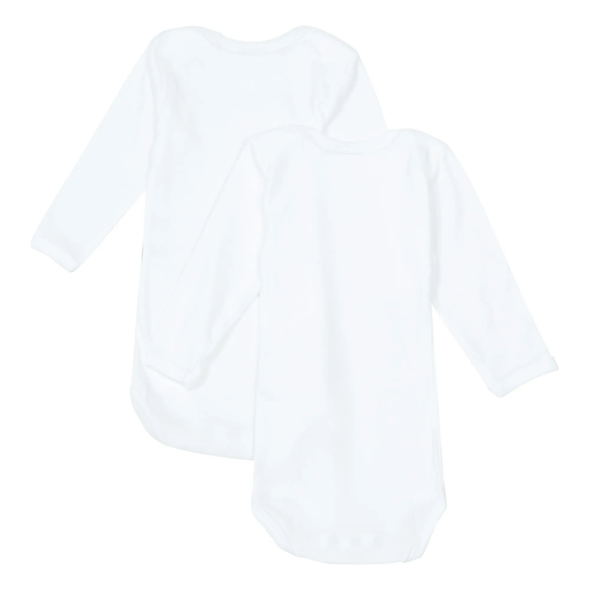 Petit Bateau - Pack of 2 Organic Cotton Bodysuits | White