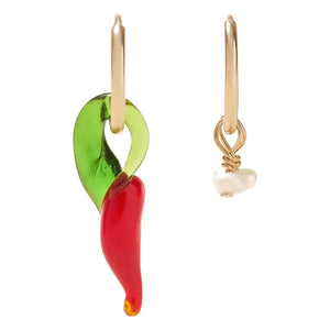 Camille Colette Studio - Pepper & Pearl Earrings | Red