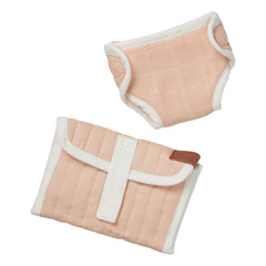 Fabelab - Babykin Baby Accessories - Cloth and Changing Mat | Dusty Pink