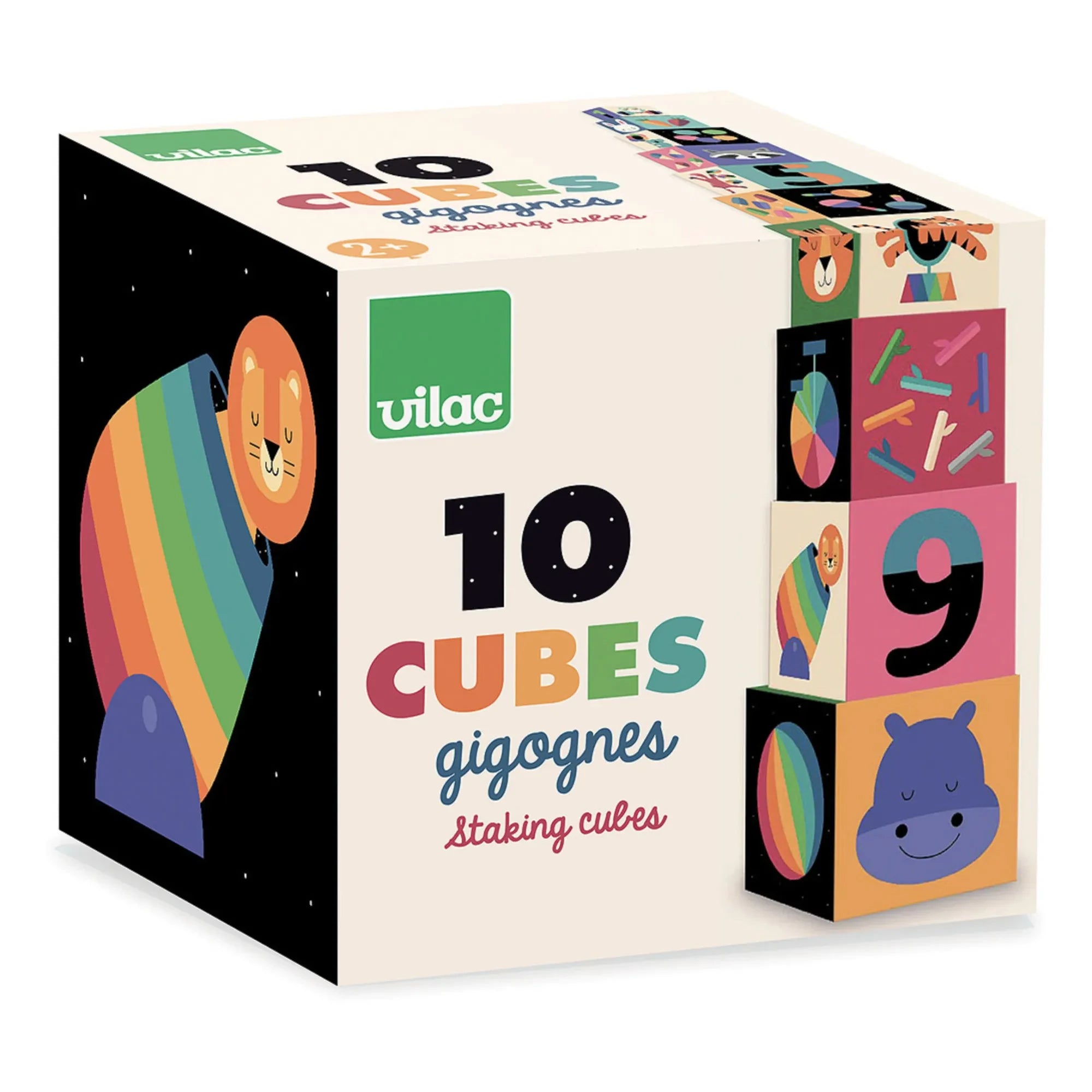 Vilac - Rainbow Stackable Blocks
