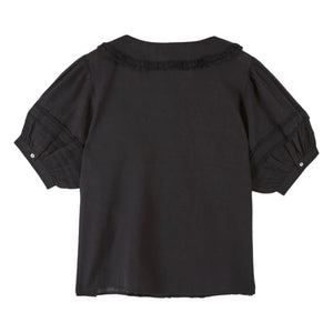 Emile et Ida - Vintage Lace Cotton Blouse | Black