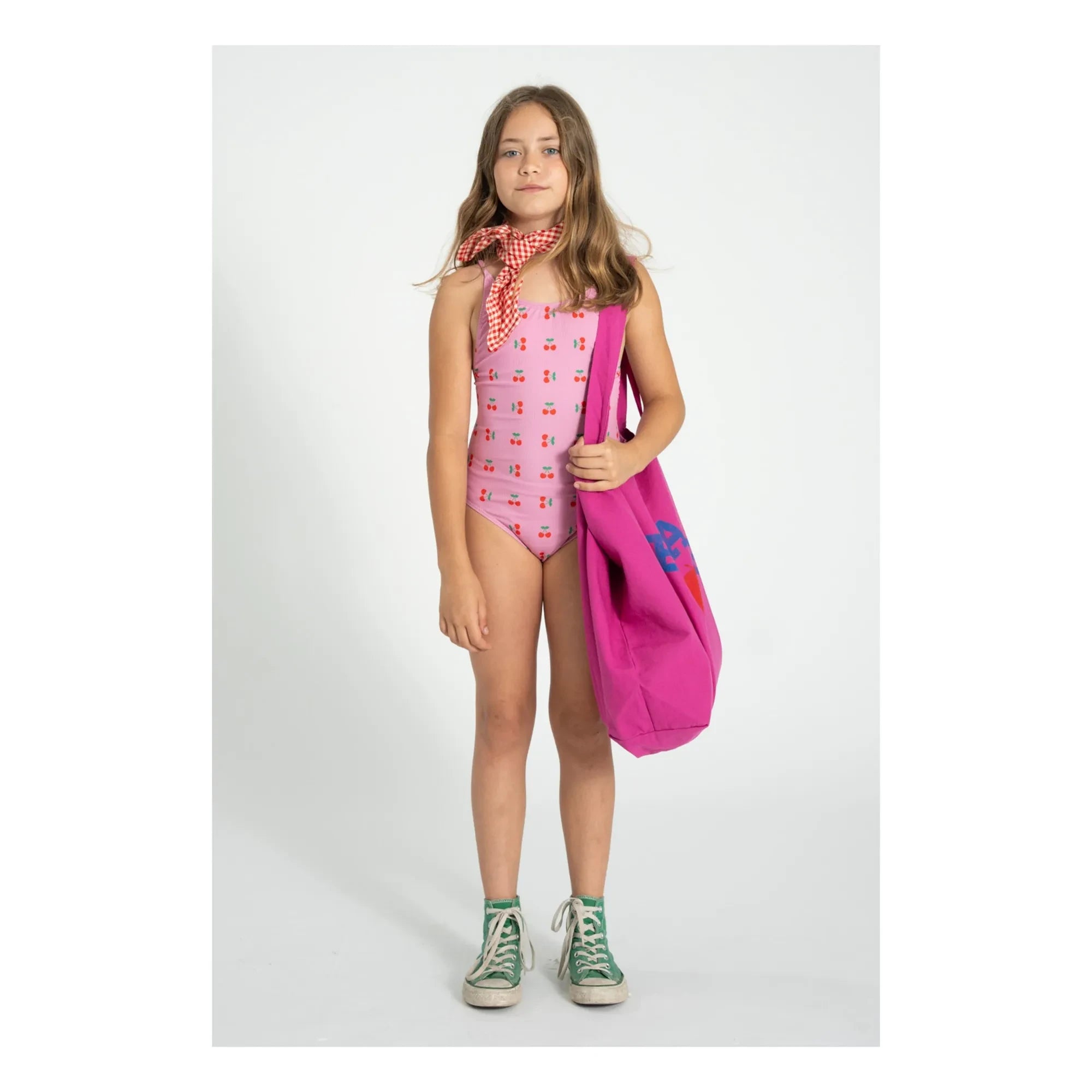 Piupiuchick - Cherry Rib Recycled Fiber Swimsuit | Pink